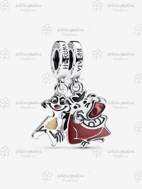 Pandora Disney The Lion King Timon & Pumbaa Splittable Dangle Charm